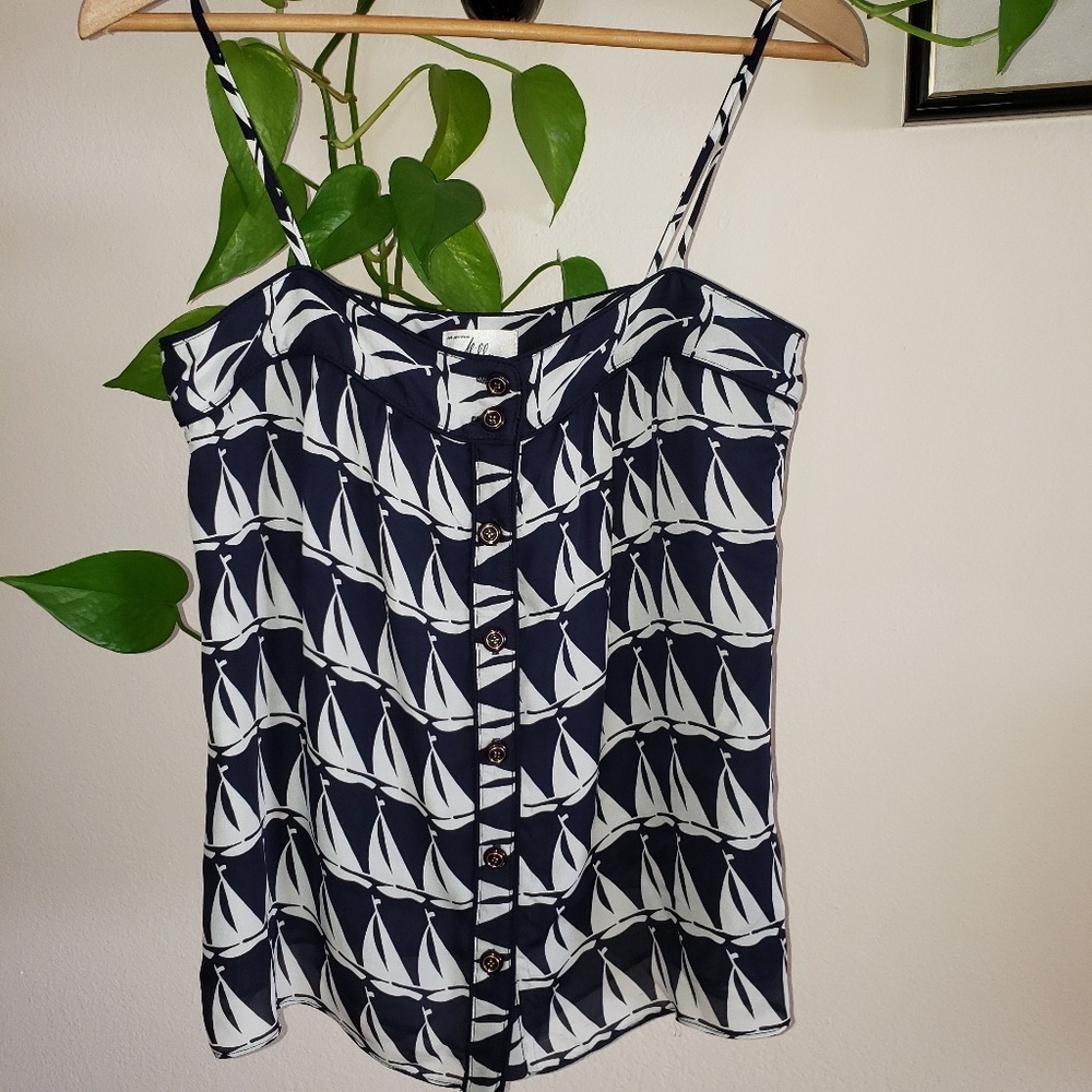 Milly sailboat navy blue tank size 2